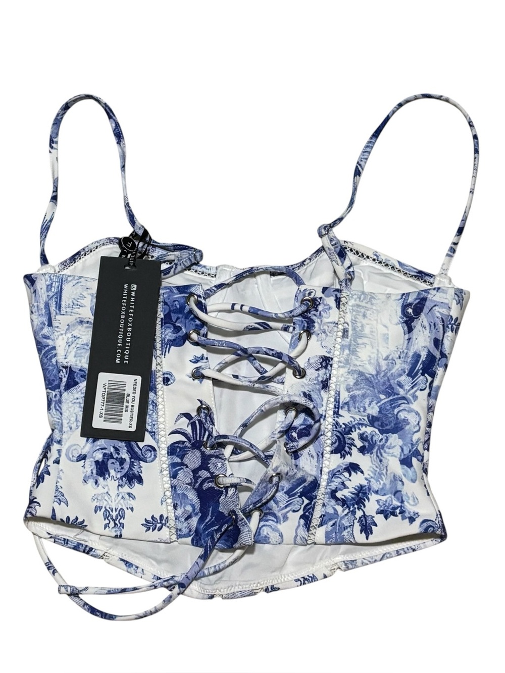 NWT White Fox Needed You Bustier Women’s Size X-Small In Blue Iris - Picture 9 of 11